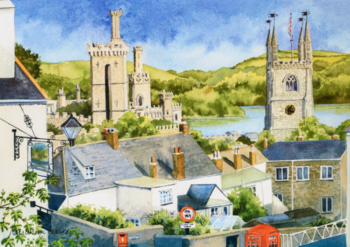 Fowey, Over the Town